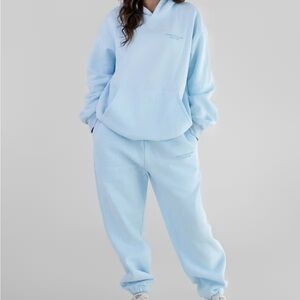 Light Blue Hoodie and Sweatpants Set